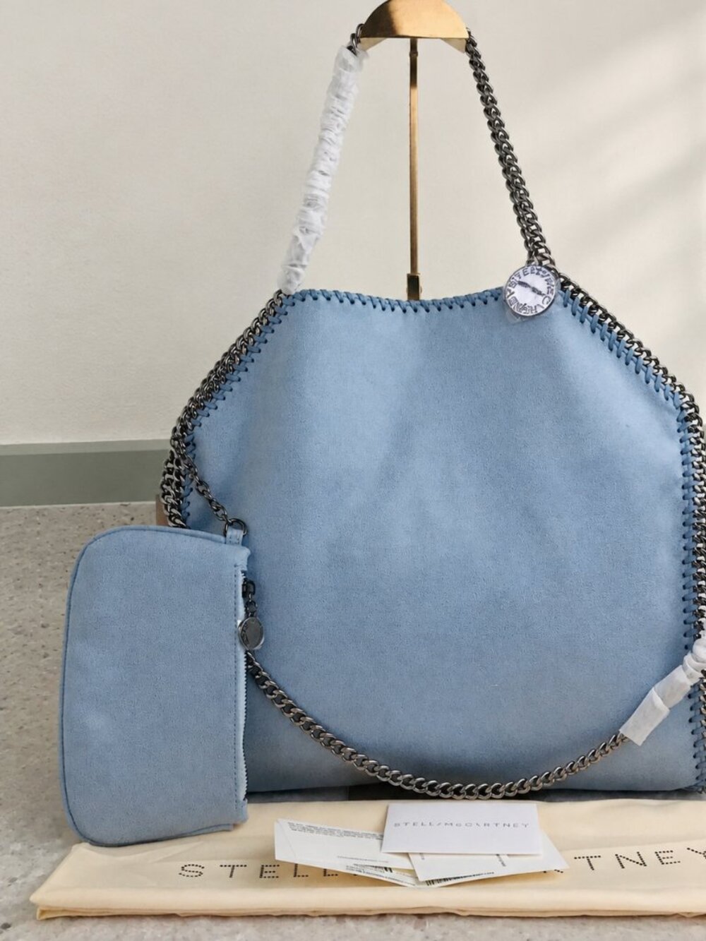 STELLA MCCARTNEY  Falabella  Shoulder Bag Metallic in light bule